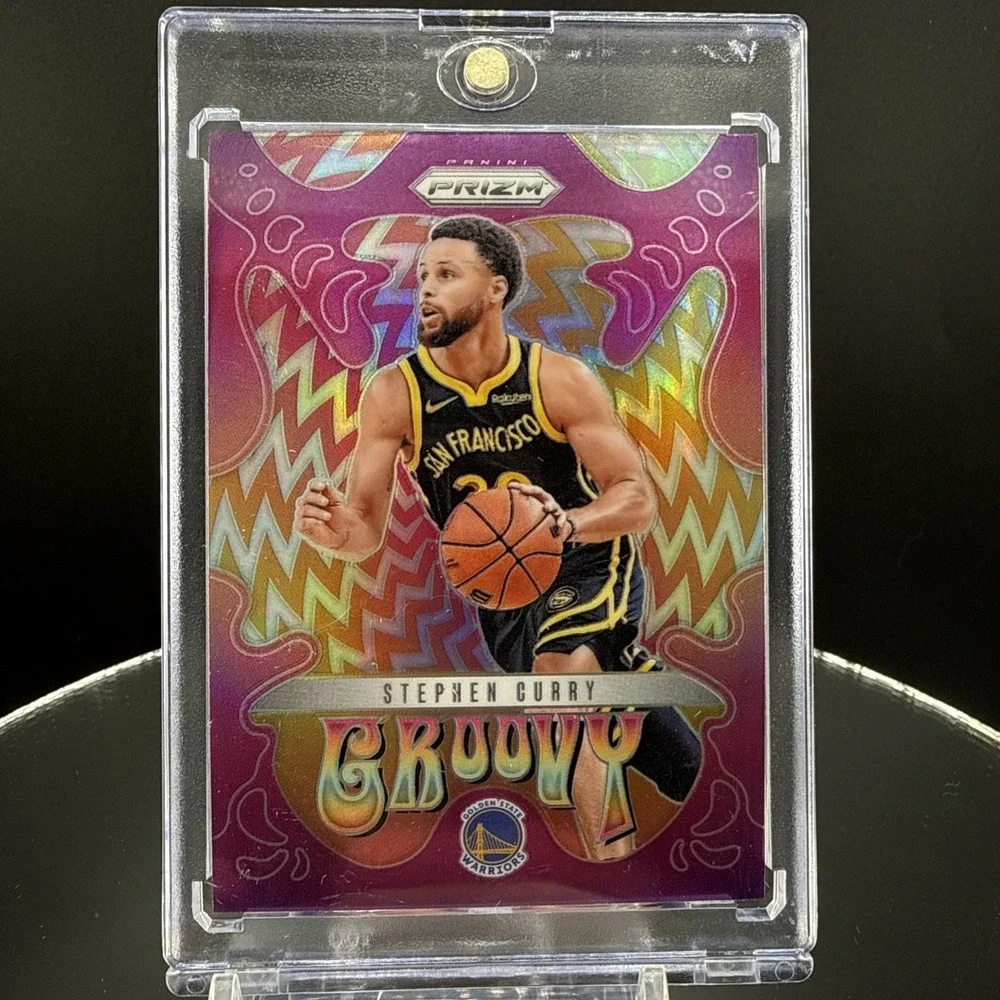 2024-25 Prizm Stephen Curry Rare Groovy CASE HIT Card #14 SSP - GSW